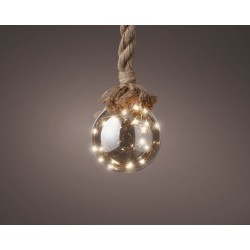 Boule Led Corde Gris/Blanc...