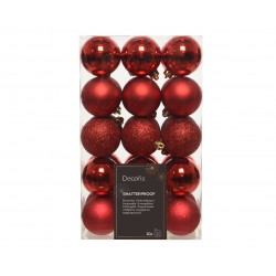 Boite De Boules Rouge Noël...