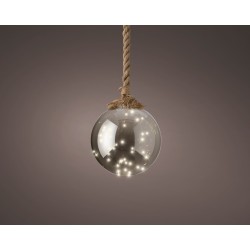 Boule Led Corde Gris/Blanc...