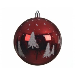 Boule Sapin Plastique Rouge...