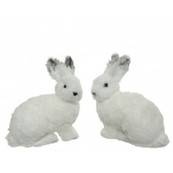 Lievre Peluche Blanc En...