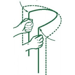 Tuteur Croissant acier 90cm...