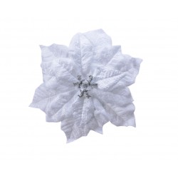 Poinsettia Velours Sur Clip...